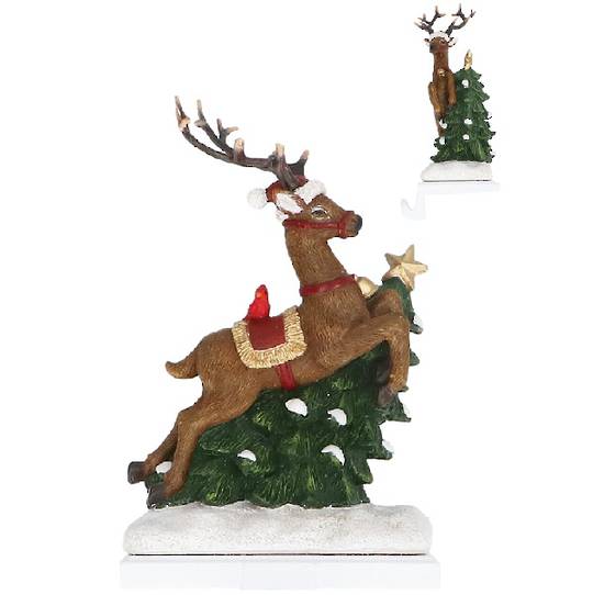 Stocking Hanger, Deer & Tree 17cm *ETA Nov